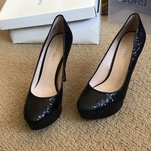 Nine West Sparkly Black Stiletto Pumps